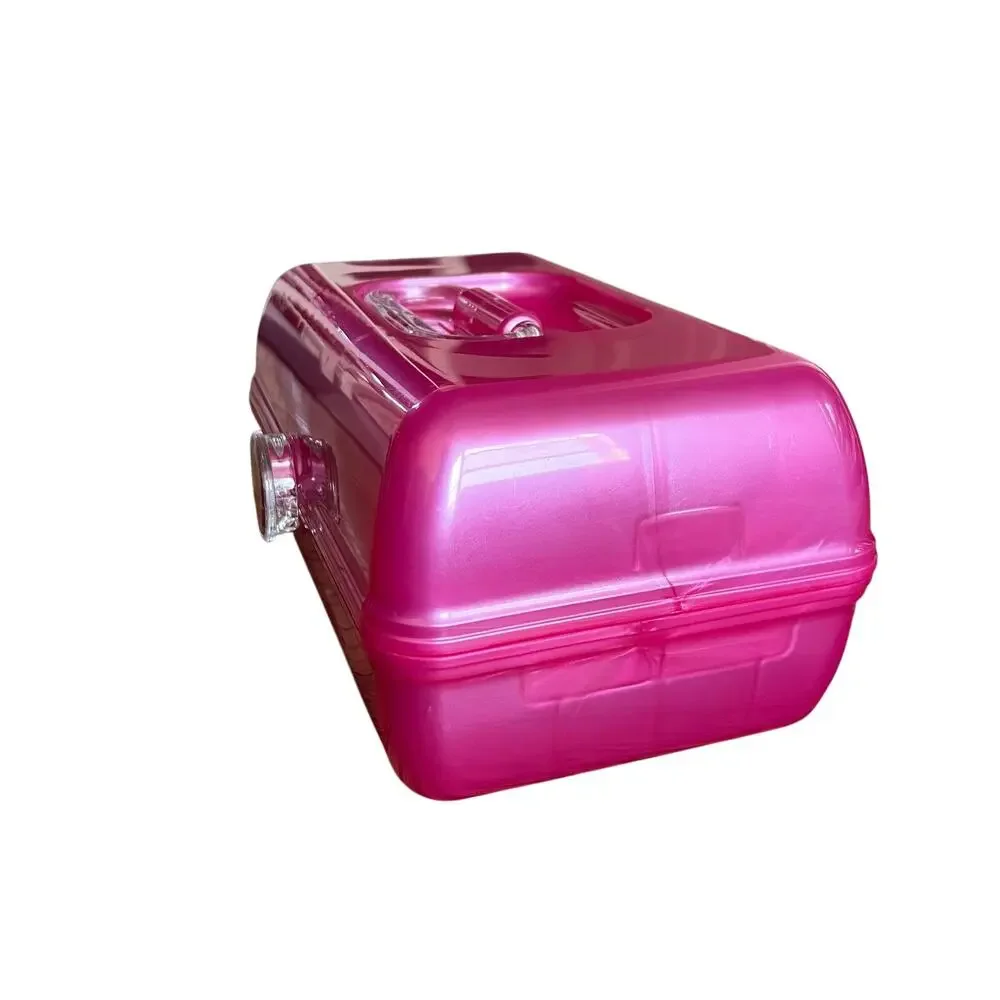 Caboodles Pink Make Up Storage Case with Mirror Two Levels Vintage